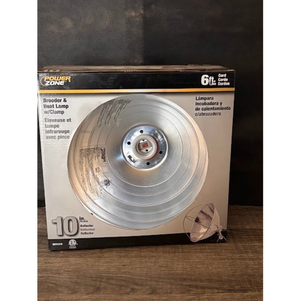 Power Zone 10‎ Inch Brooder Heat Lamp with Clamp 250W Porcelain Socket